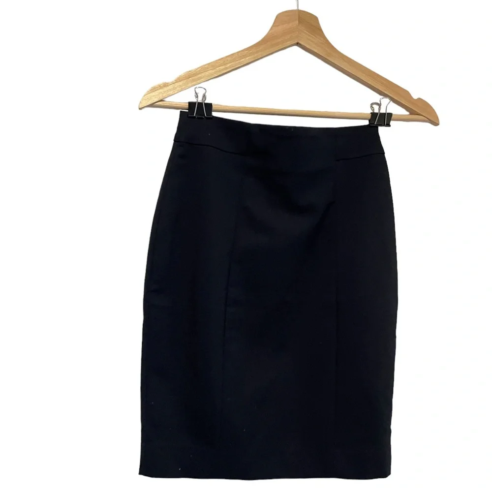 H&M Navy Blue High Waisted Pencil Skirt Size 2 - Picture 7 of 7